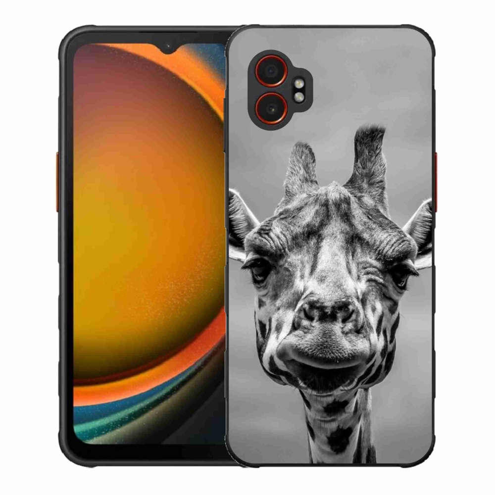 Gélový kryt mmCase na Samsung Galaxy Xcover 7 Pro - čiernobiela žirafa