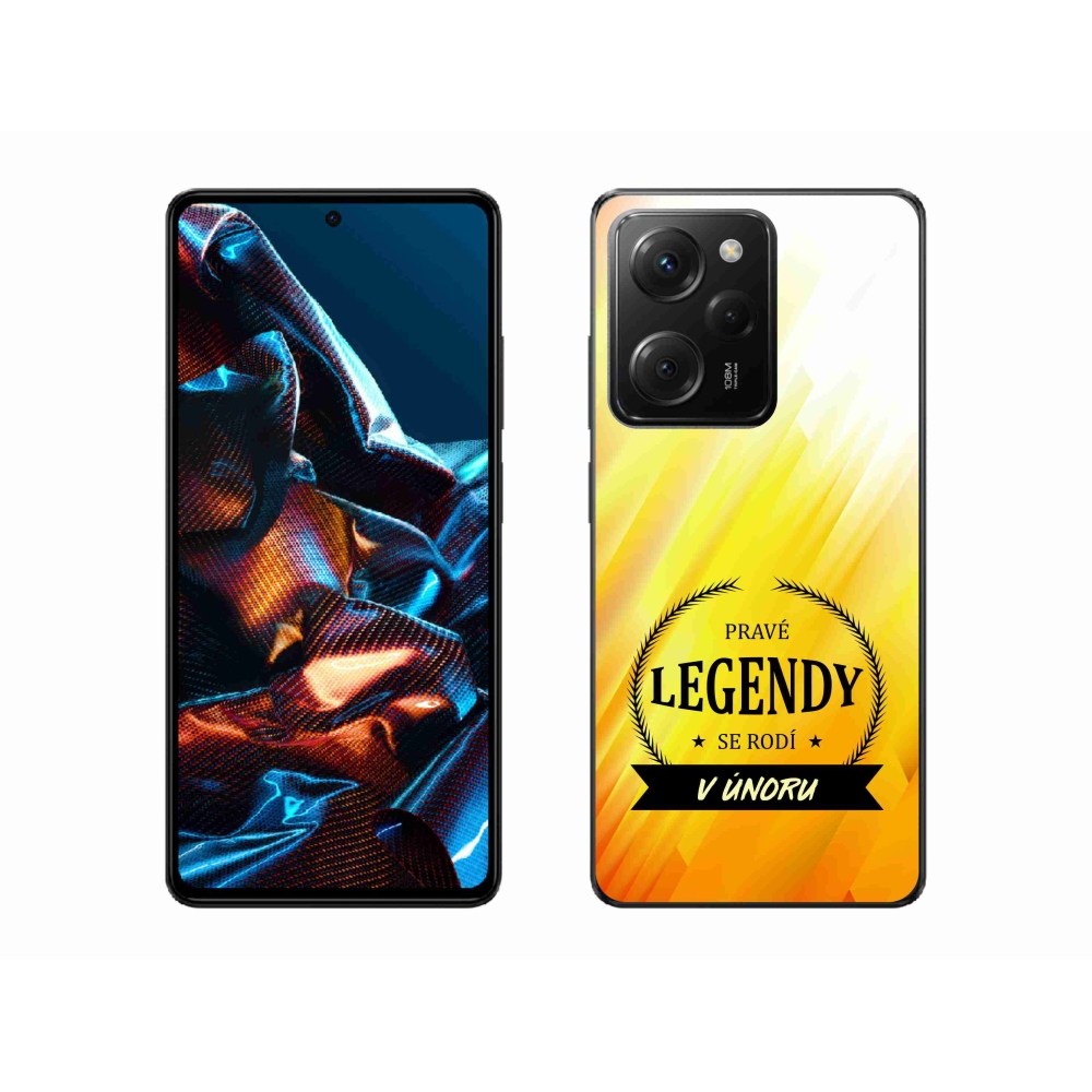 Gélový kryt mmCase na Xiaomi Poco X5 Pro 5G - legendy vo februári žlté pozadie