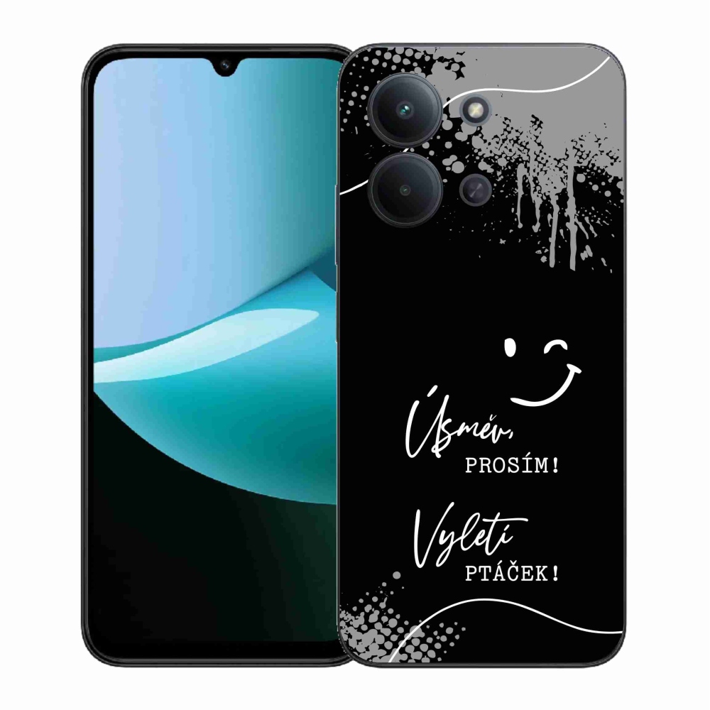 Gélový kryt mmCase na Xiaomi Redmi 15C 4G (171mm)/Poco C85 4G (171mm) - vtipný text 4 čierne pozadie
