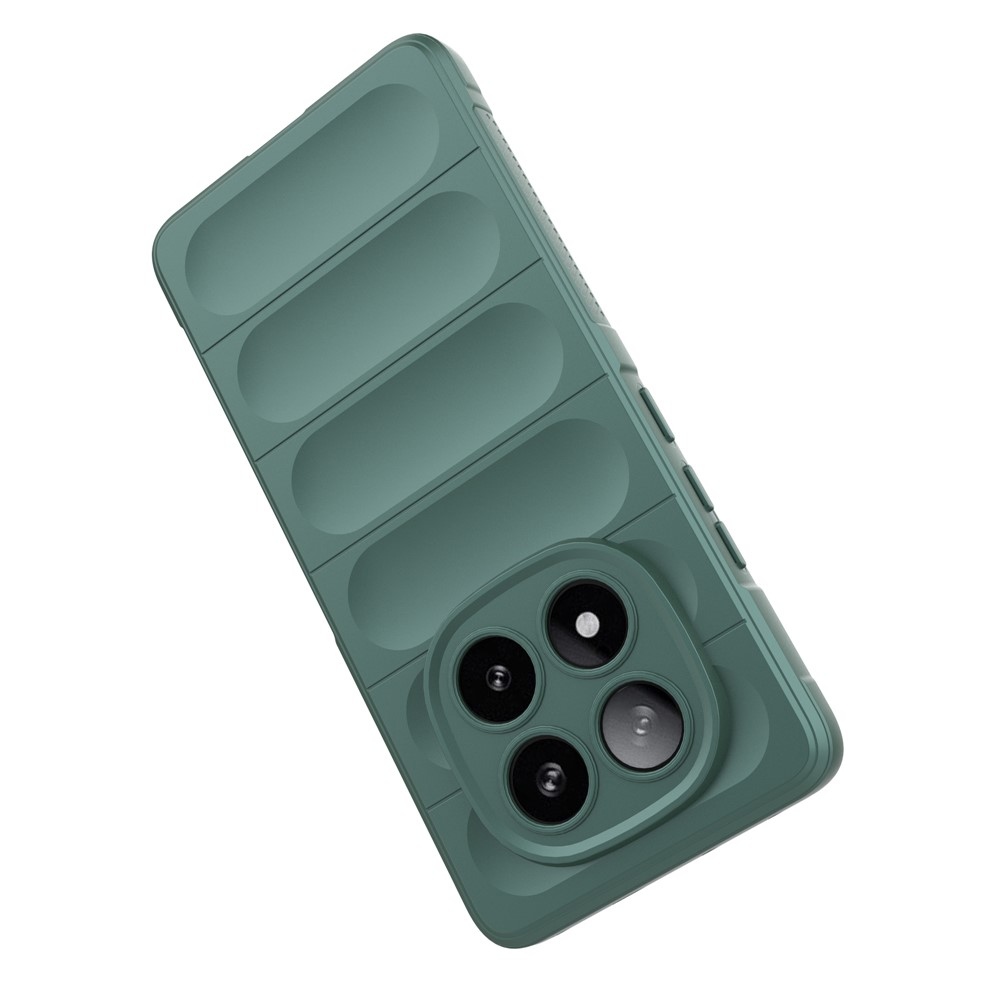 Rugg odolný gélový obal na Xiaomi Redmi Note 14 Pro 5G/Poco X7 5G - zelený