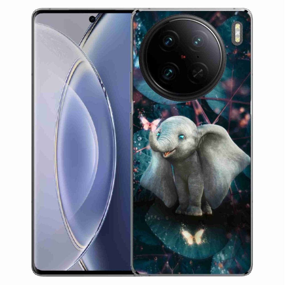 Gélový kryt mmCase na Vivo X90 Pro - roztomilý slon