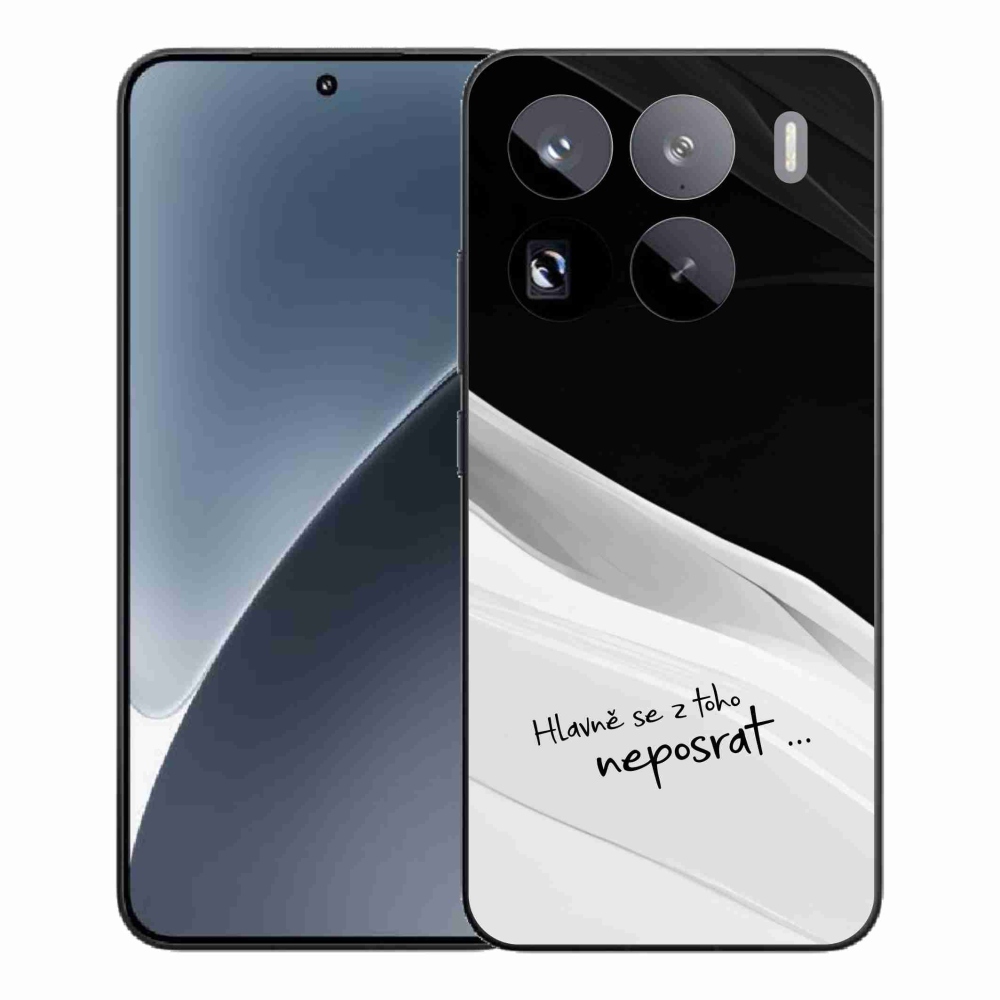 Gélový kryt mmCase na Xiaomi 15 Pro - vtipný text 13 bieločierne pozadie