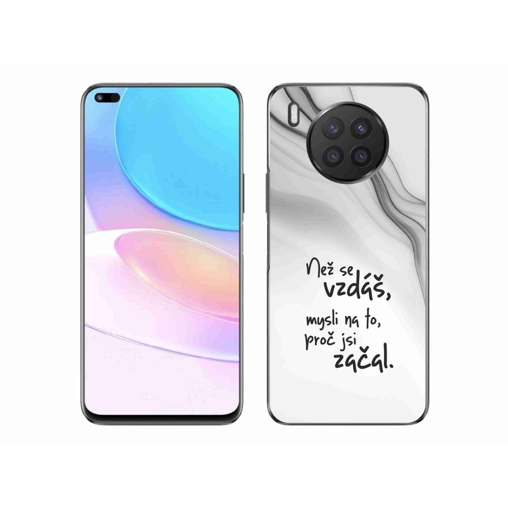 Gélový kryt mmCase na Huawei Nova 8i - citát 2 biele pozadie