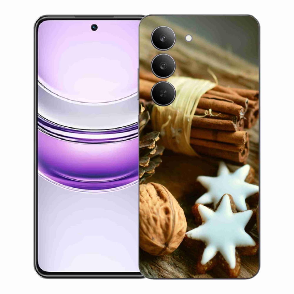 Gélový kryt mmCase na Realme 14x 5G - škorica a perníčky
