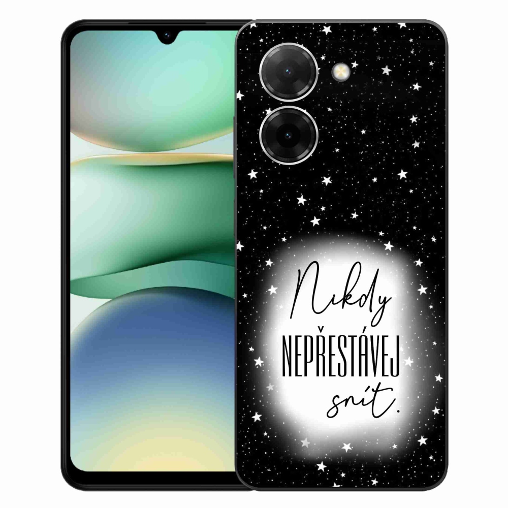 Gélový kryt mmCase na Xiaomi Redmi A5 (173.45x79.35x8.45mm) - citát 1 bieločierne pozadie