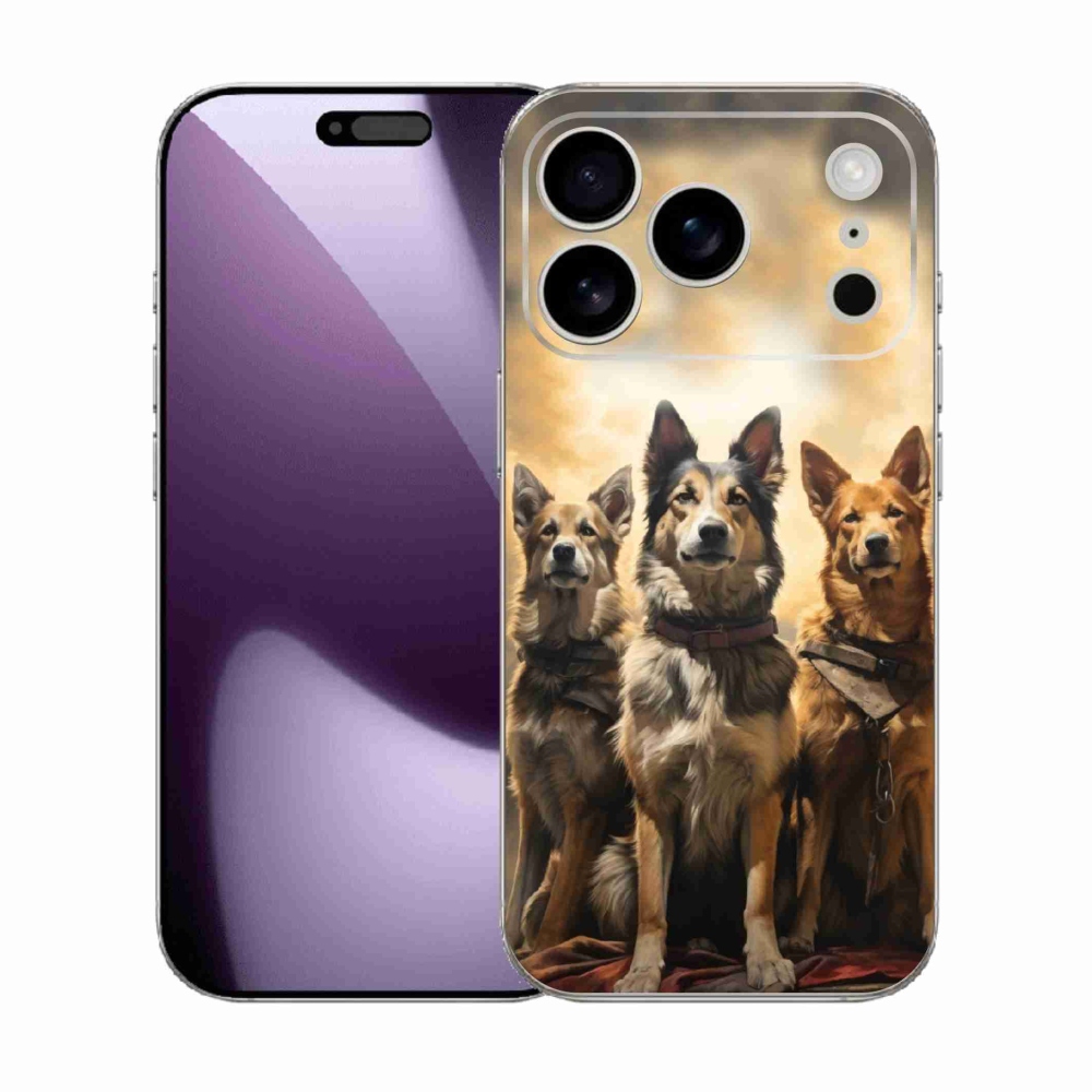 Gélový kryt mmCase na iPhone 17 Pro - tri psy