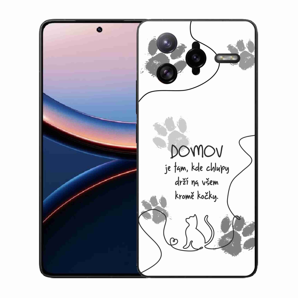 Gélový kryt mmCase na Xiaomi Poco F7 Ultra - mačacie motív biele pozadie