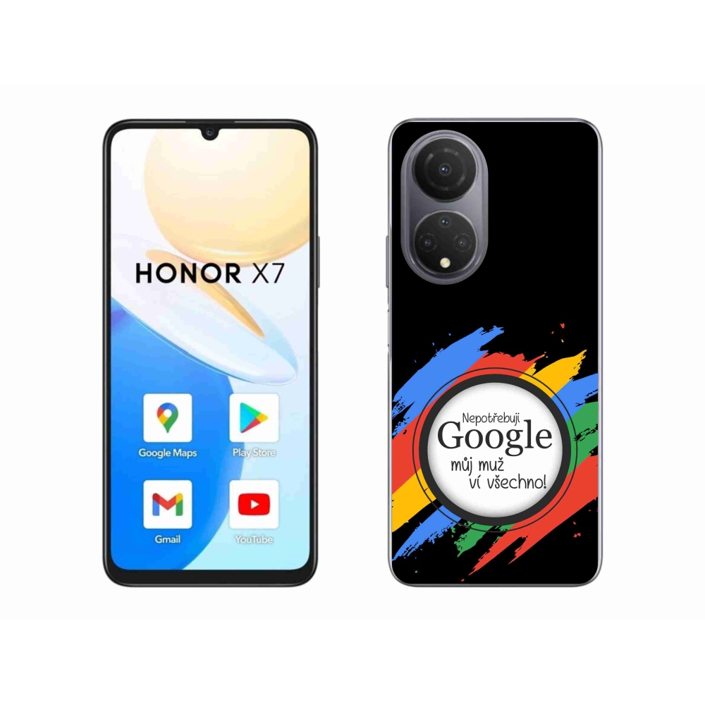 Gélový kryt mmCase na Honor X7 - muž vie všetko čierne pozadie