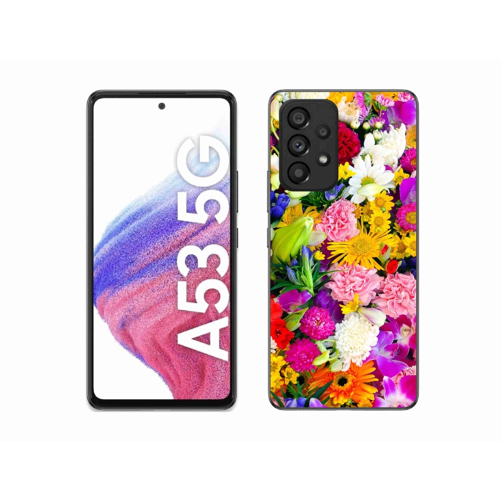 Gélový kryt mmCase na Samsung Galaxy A53 5G - kvety 12