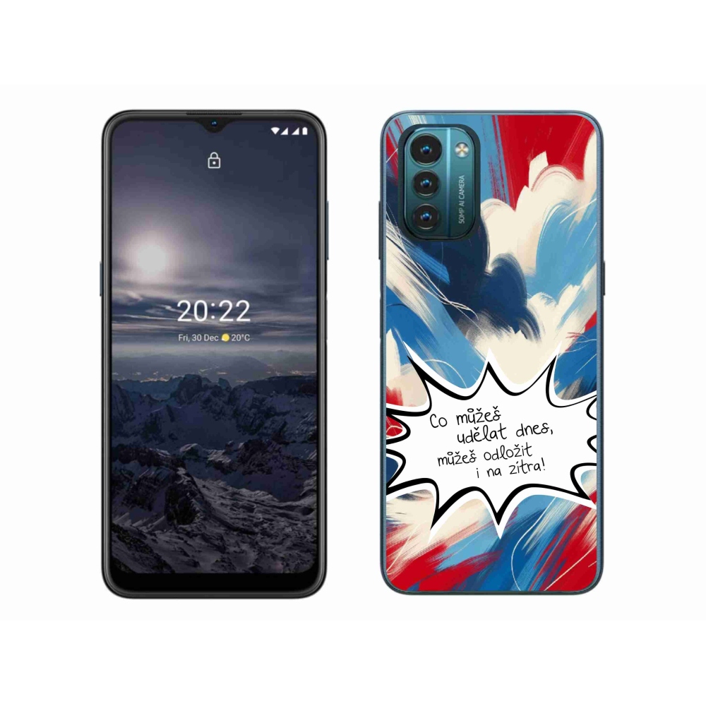 Gélový kryt mmCase na Nokia G11/G21 - vtipný text 9 biele pozadie