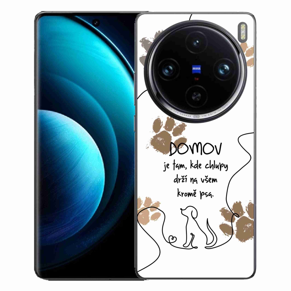 Gélový kryt mmCase na Vivo X100 Pro 5G - psí motív biele pozadie