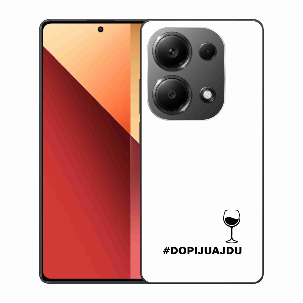 Gélový kryt mmCase na Xiaomi Redmi Note 13 Pro 4G/Poco M6 Pro - vínny motív biele pozadie