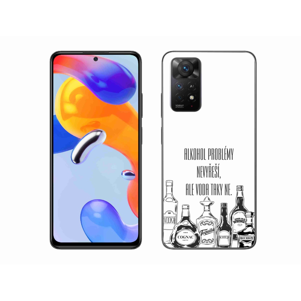 Gélový kryt mmCase na Xiaomi Redmi Note 11 Pro 4G/5G - vtipný text biele pozadie