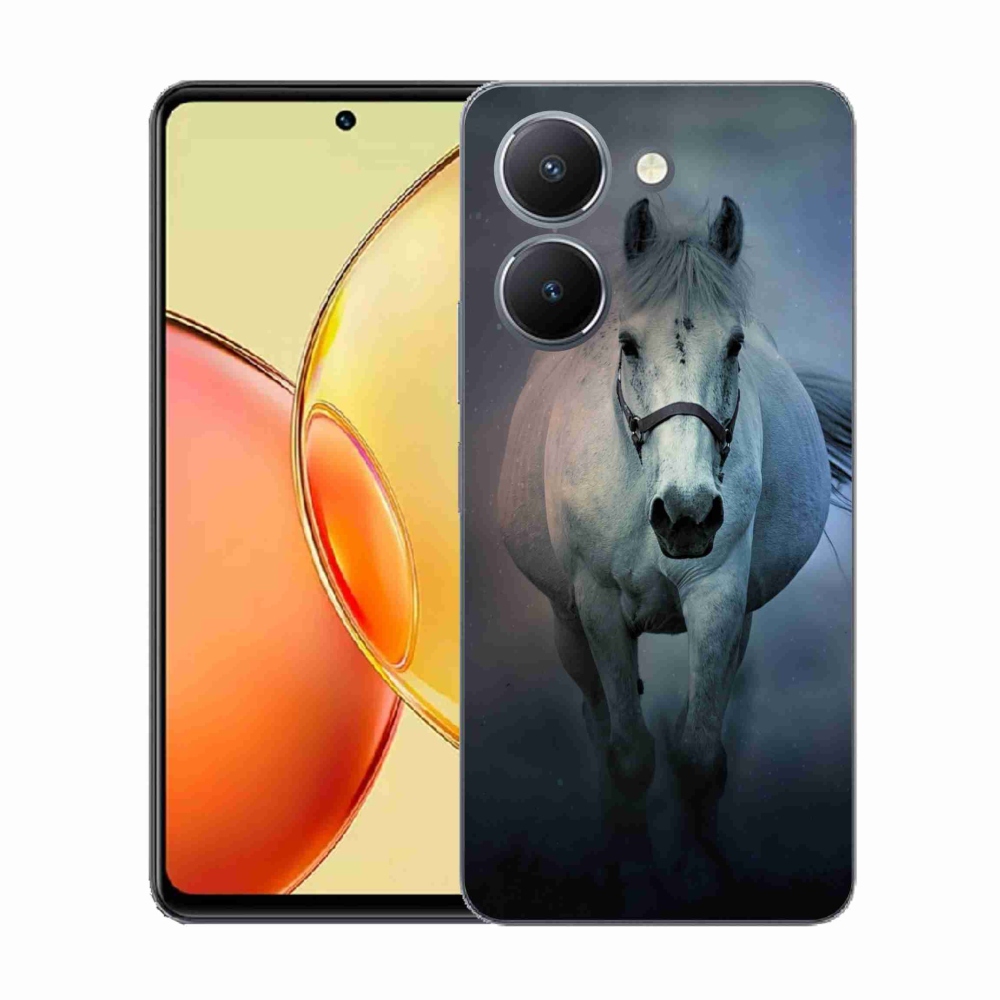 Gélový kryt mmCase na Vivo Y36 - bežiaci biely kôň