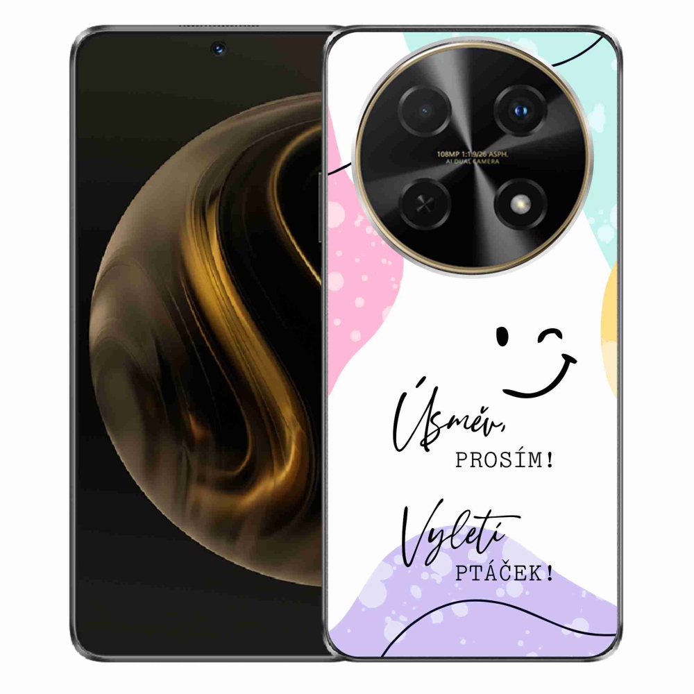 Gélový kryt mmCase na Huawei Nova 12i - vtipný text 4 biele pozadie