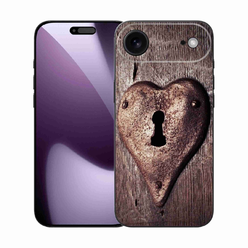 Gélový kryt mmCase na iPhone 17 Air - zámok v tvare srdca