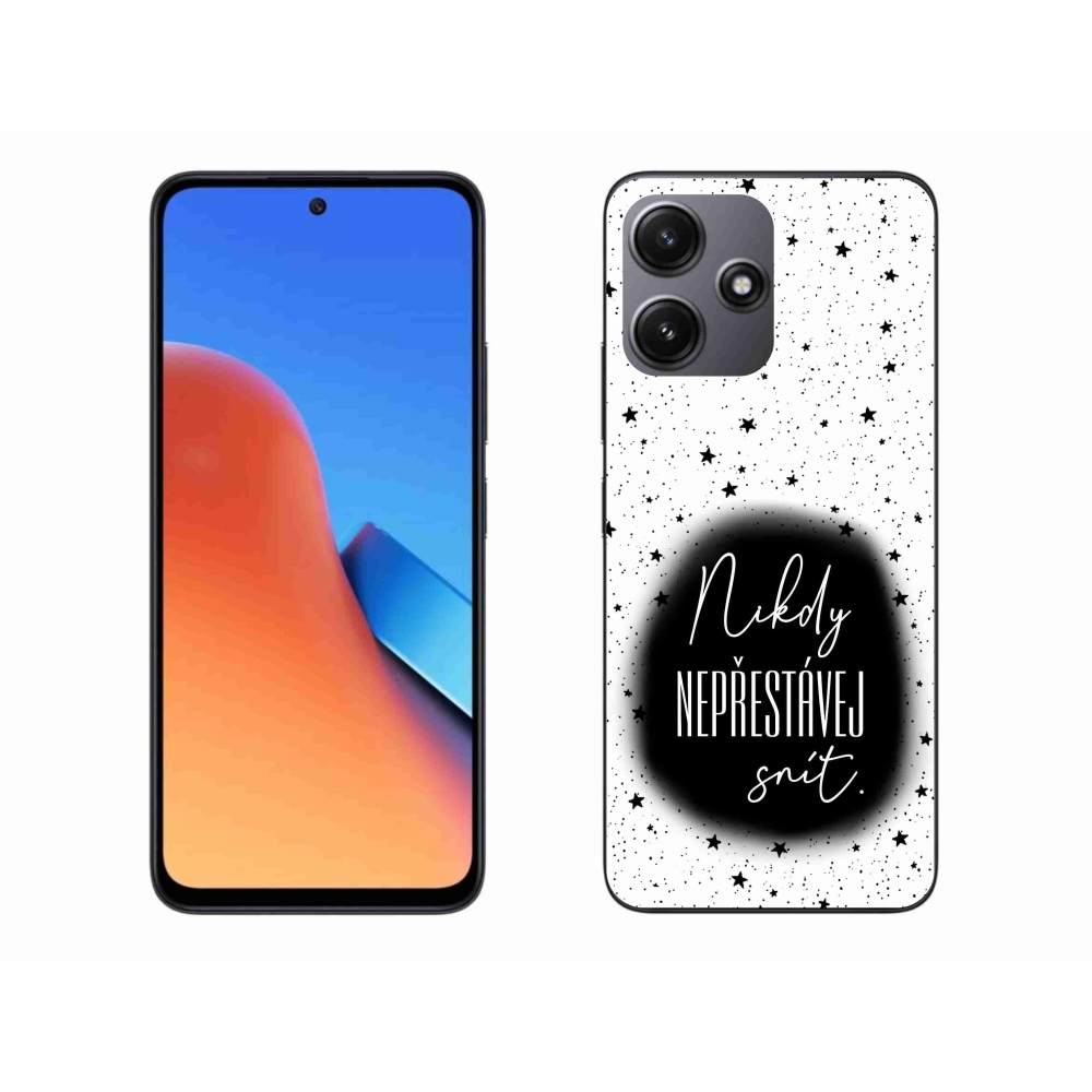Gélový kryt mmCase na Xiaomi Redmi 12 5G - citát 1 čiernobiele pozadie