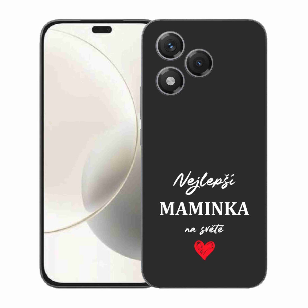 Gélový kryt mmCase na Honor 400 Lite - najlepšia mamička 1 čierne pozadie