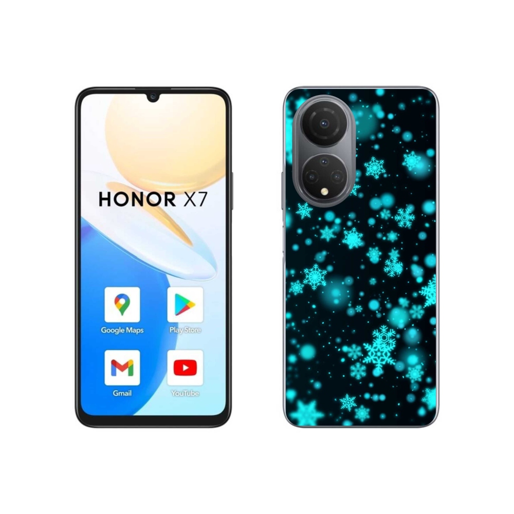 Gélový kryt mmCase na Honor X7 - snehové vločky 1