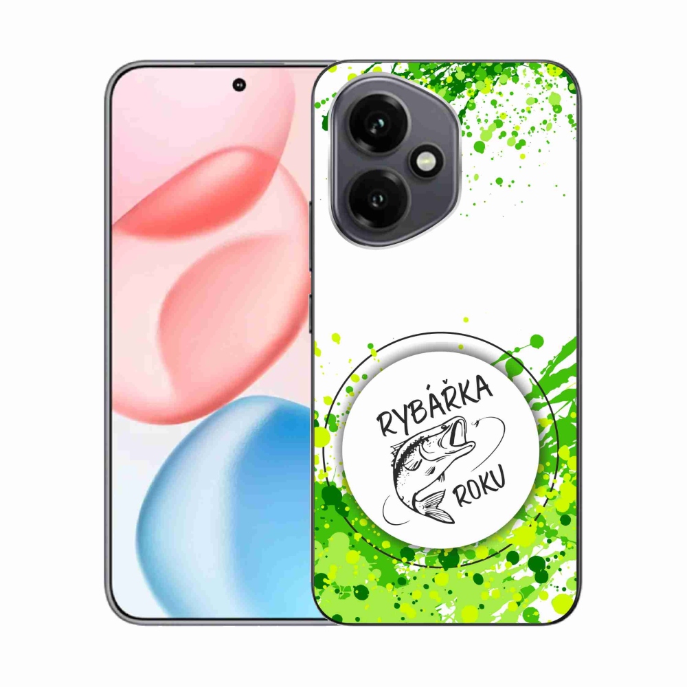Gélový kryt mmCase na Honor 400 - rybárka roku biele pozadie