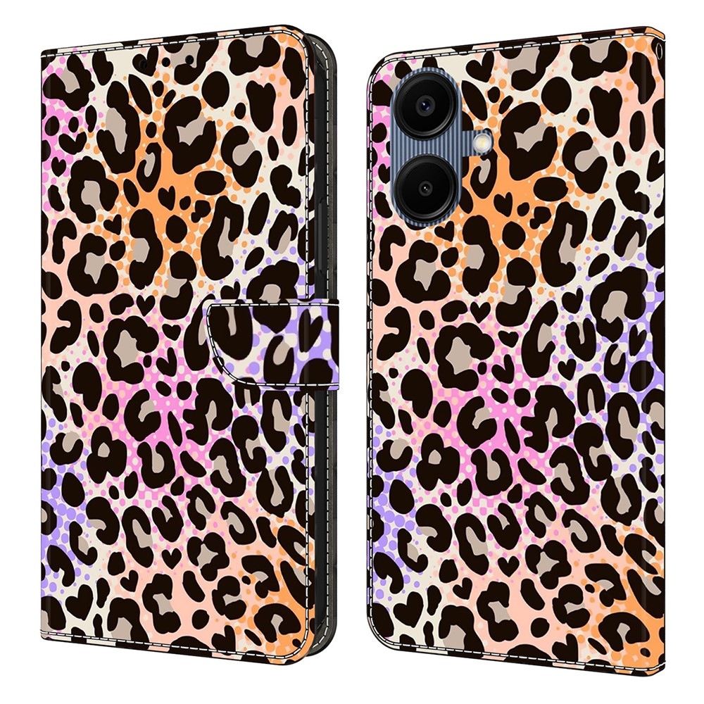 Smooth knižkové puzdro na Samsung Galaxy A07 4G - leopardí vzor