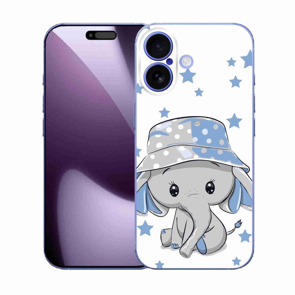 Gélový kryt mmCase na iPhone 17 - modrý slon