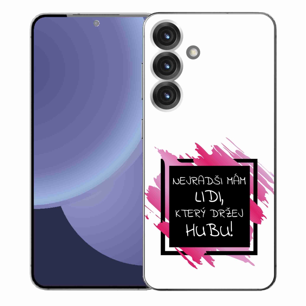 Gélový kryt mmCase na Samsung Galaxy S25+ - vtipný text 7 čiernobiele pozadie