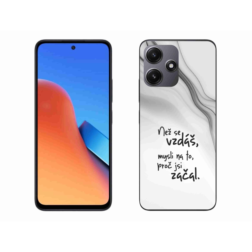 Gélový kryt mmCase na Xiaomi Redmi 12 5G - citát 2 biele pozadie