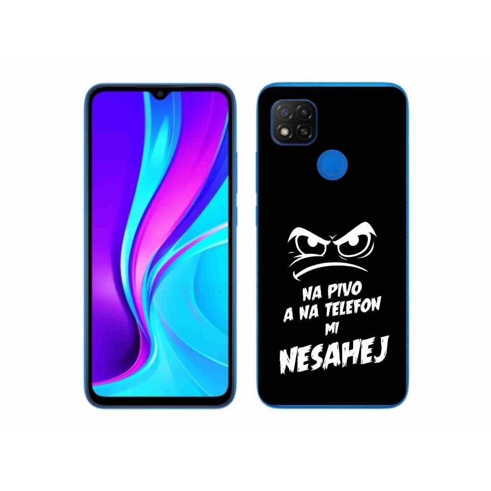 Gélový kryt mmCase na Xiaomi Redmi 9C - pivný motív 2 čierne pozadie