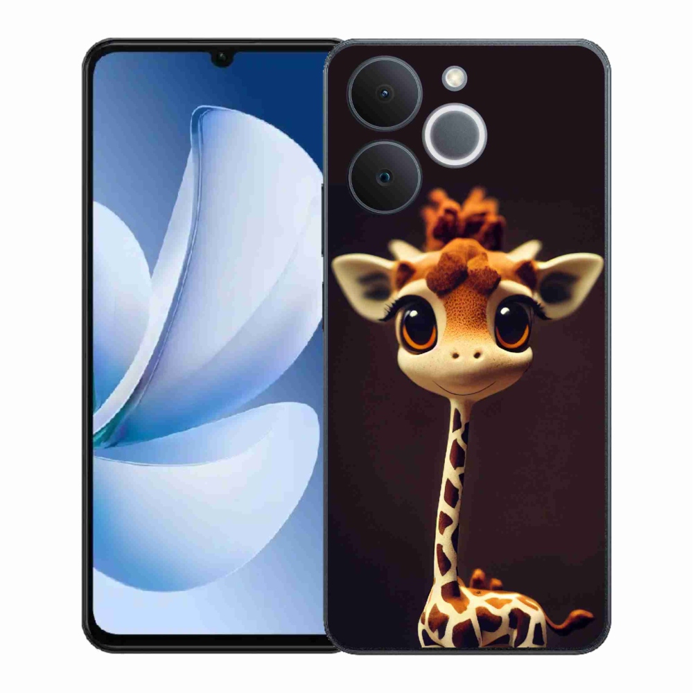 Gélový kryt mmCase na Realme Note 70T - malá žirafa