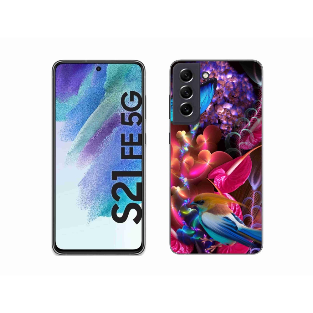 Gélový kryt mmCase na Samsung Galaxy S21 FE 5G - farebné kvety