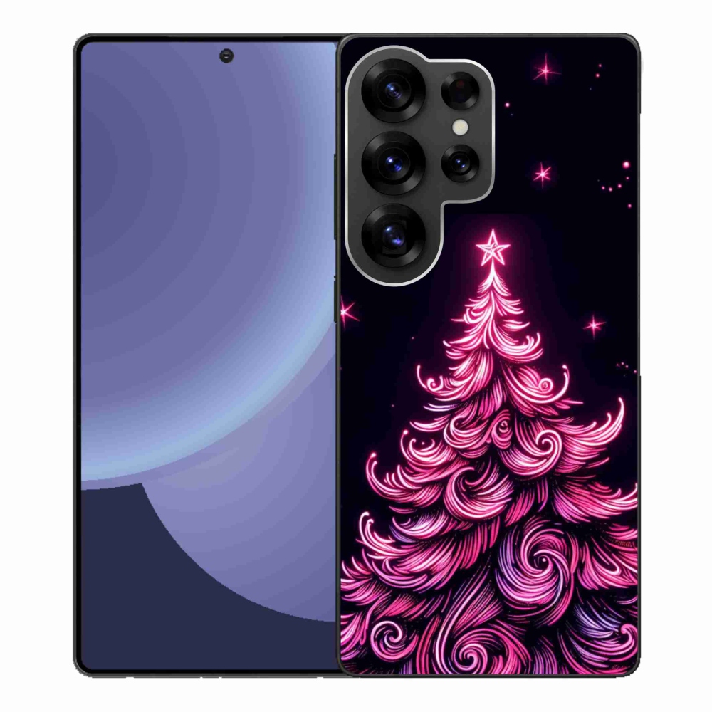 Gélový kryt mmCase na Samsung Galaxy S25 Ultra - neónový vianočný stromček 2
