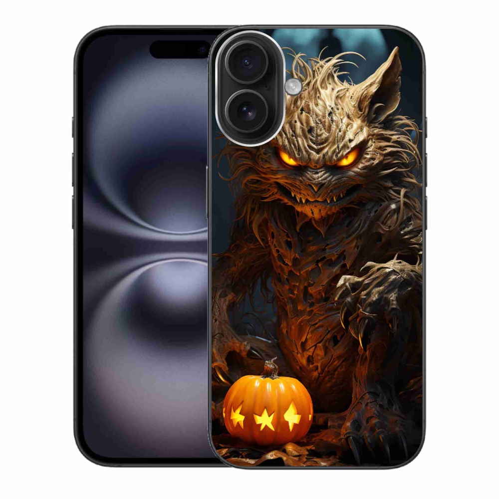 Gélový kryt mmCase na iPhone 16 Plus - halloweenska príšera