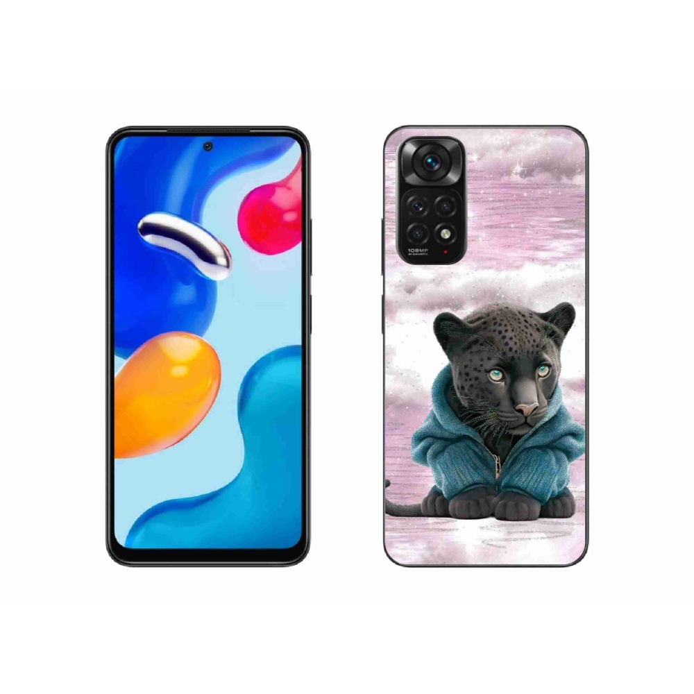 Gélový kryt mmCase na Xiaomi Redmi Note 11S 4G - čierny panter vo svetri