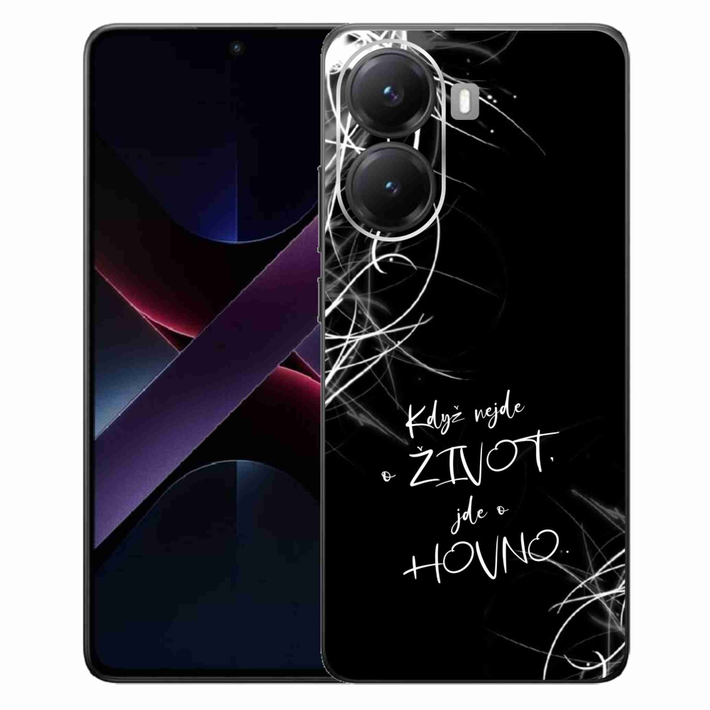 Gélový kryt mmCase na Xiaomi Poco X7 Pro 5G - vtipný text 16 čierne pozadie