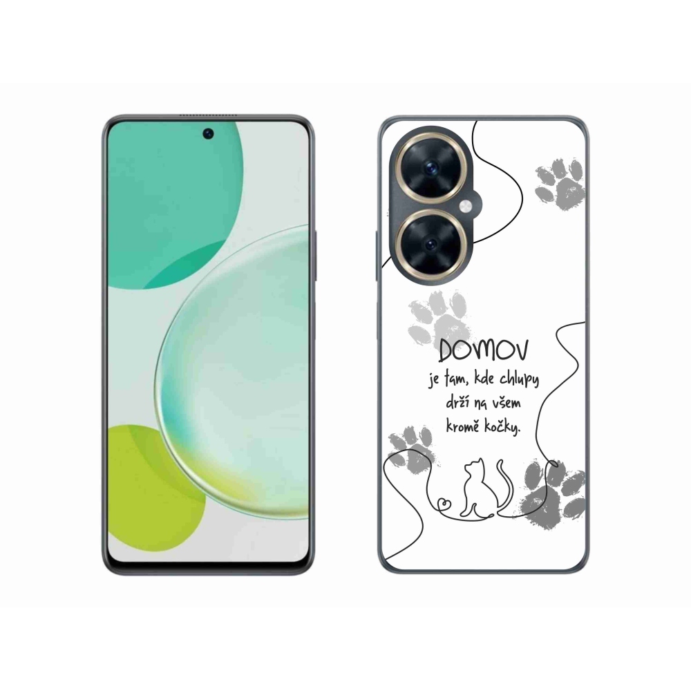 Gélový kryt mmCase na Huawei Nova 11i - mačacie motív biele pozadie