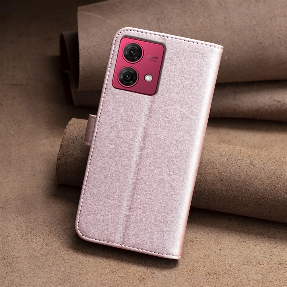 BNF knižkové púzdro na Motorola Moto G84 5G - ružovozlaté
