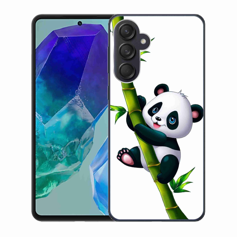 Gélový kryt mmCase na Samsung Galaxy M55 5G - panda na bambuse