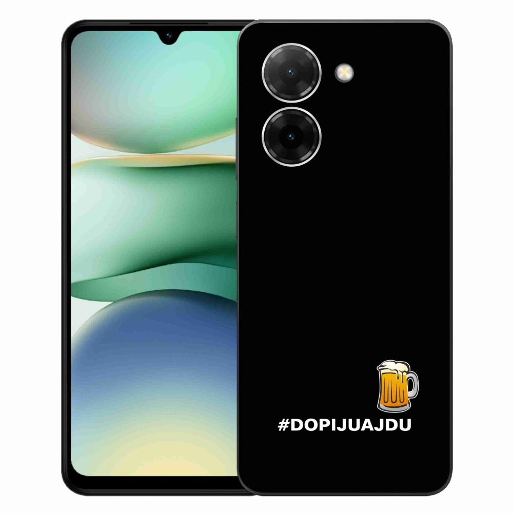 Gélový kryt mmCase na Xiaomi Redmi A5 - pivný motív 1 čierne pozadie