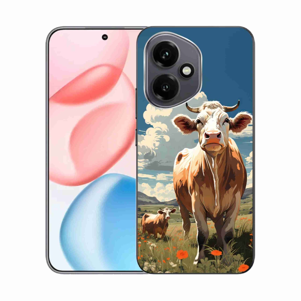 Gélový kryt mmCase na Honor 400 - kravy na lúke