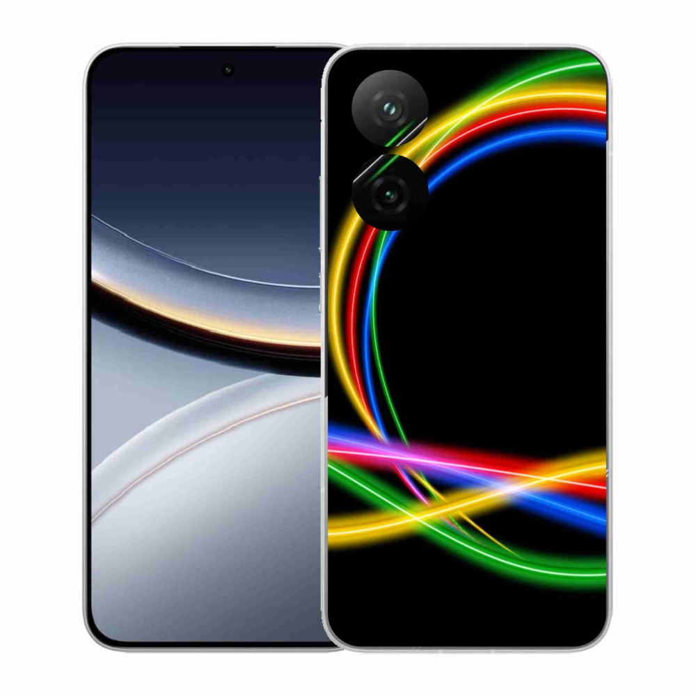 Gélový kryt mmCase na Xiaomi Poco F7 5G - neónové kruhy