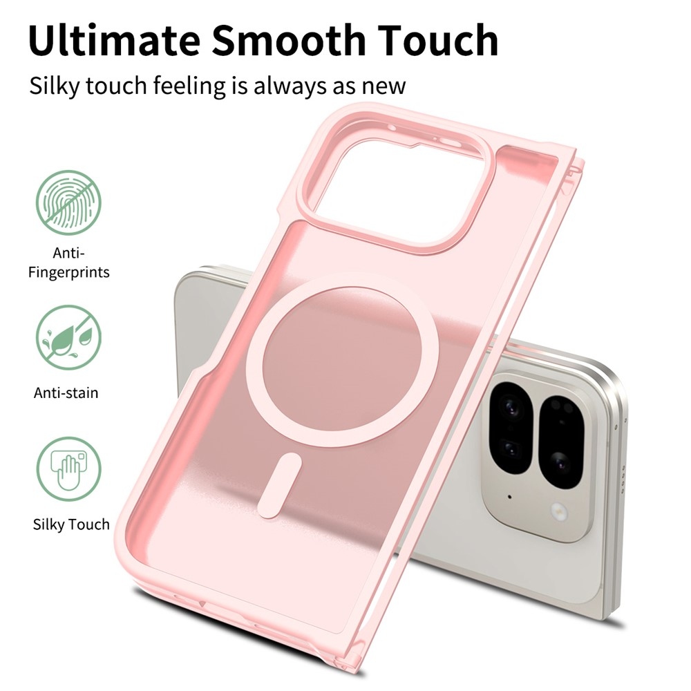 Skin gélový obal s pevným chrbtom a podporou MagSafe na Google Pixel 10 Pro Fold - ružový