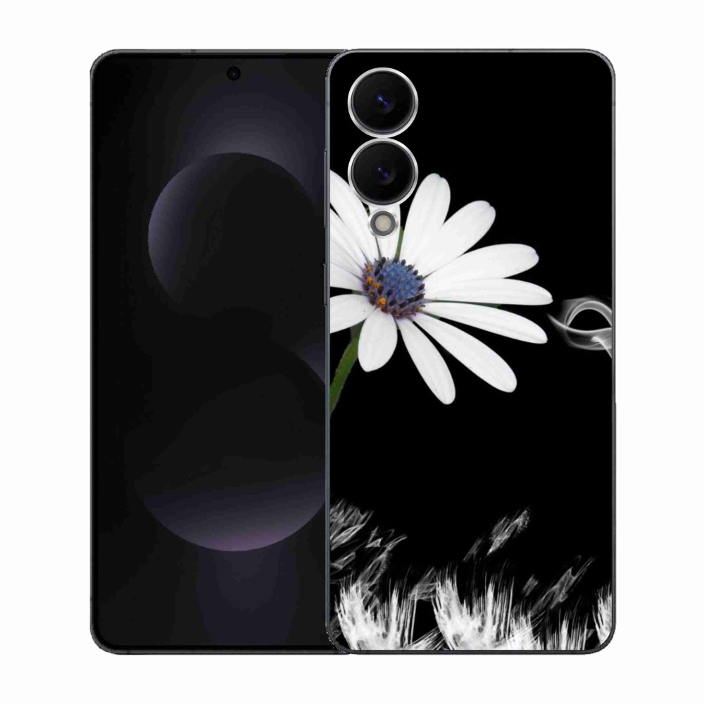 Gélový kryt mmCase na Samsung Galaxy S25 Edge - biela kvetina