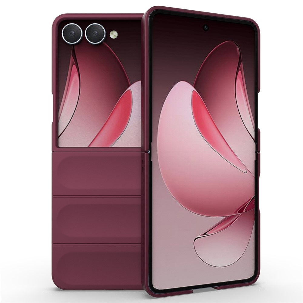 Rugg odolný gélový obal na Samsung Galaxy Z Flip7 5G - vínový