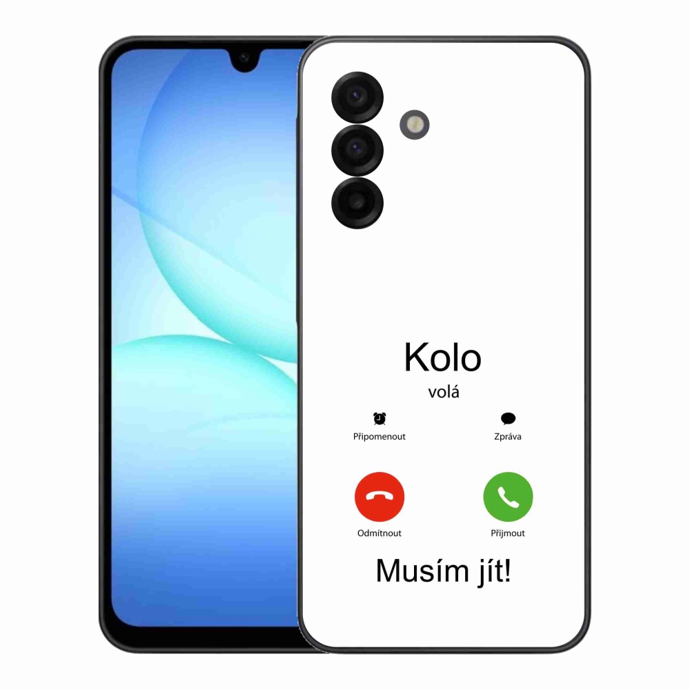 Gélový kryt mmCase na Samsung Galaxy A17 4G/5G - kolo volá biele pozadie