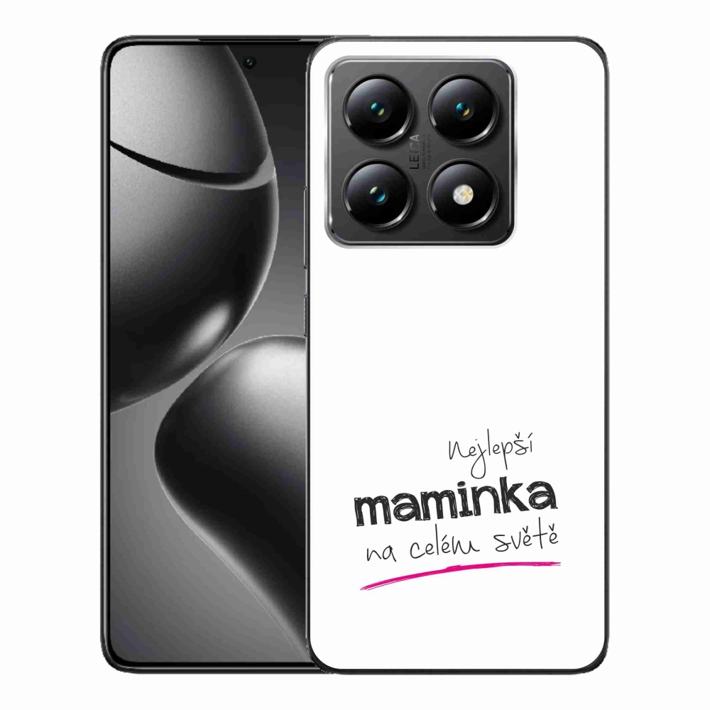 Gélový kryt mmCase na Xiaomi 14T - najlepšia mamička 4 biele pozadie