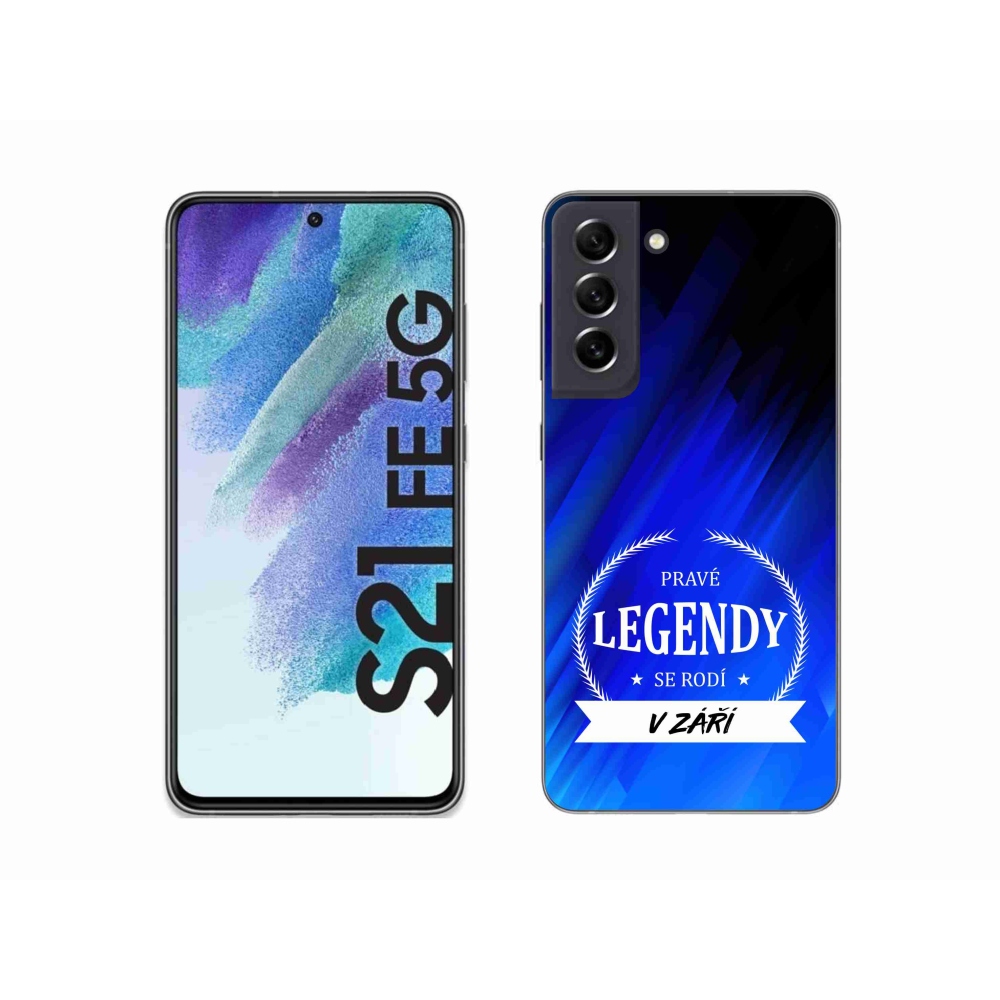 Gélový kryt mmCase na Samsung Galaxy S21 FE 5G - legendy v septembri modré pozadie