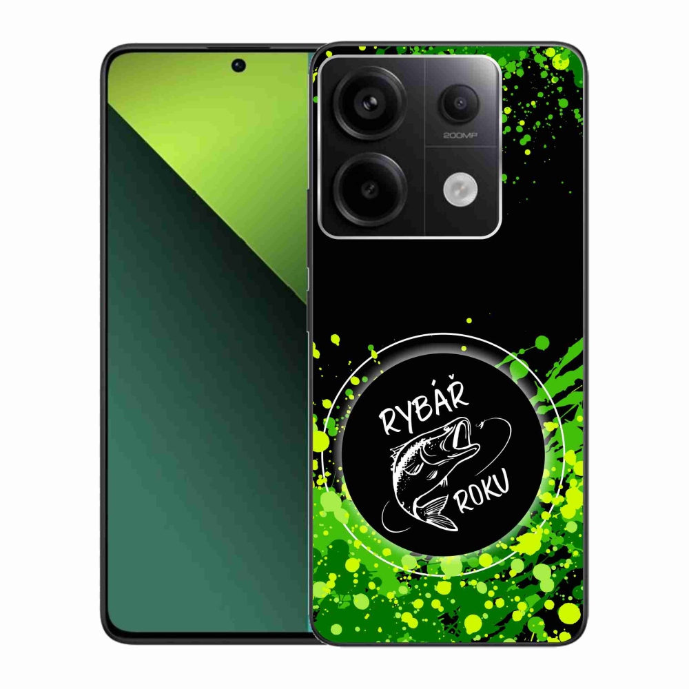 Gélový kryt mmCase na Xiaomi Redmi Note 13 Pro 5G/Poco X6 5G - rybár roka čierne pozadie