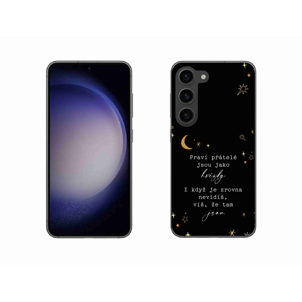 Gélový kryt mmCase na Samsung Galaxy S23 5G - citát 6 čierne pozadie