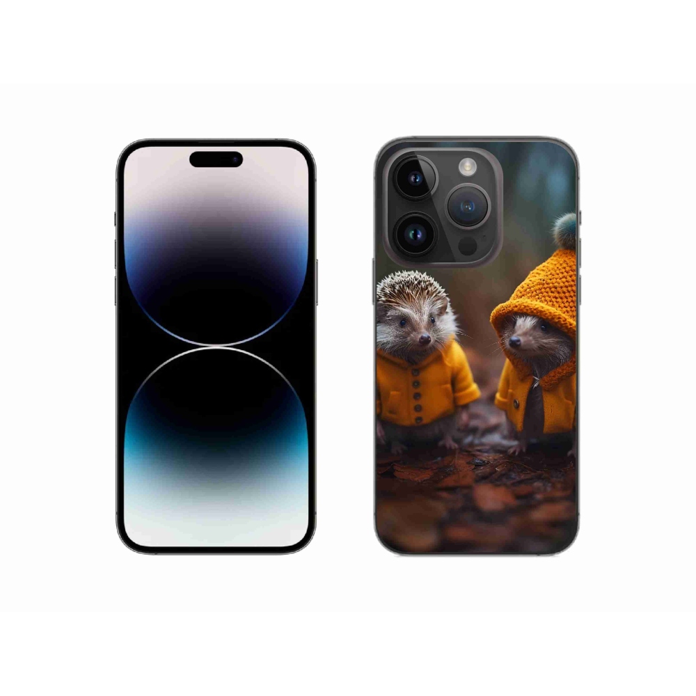 Gélový kryt mmCase na iPhone 14 Pro - ježkovia